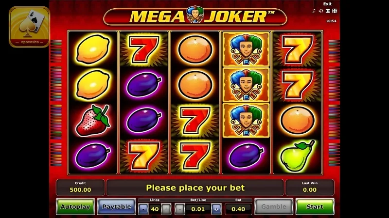 Mega Joker có cách chơi quen thuộc với nhiều biểu tượng gần gũi