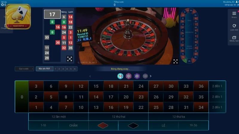 MG Casino cung cấp rất nhiều cửa cược Roulette cho cược thủ thoải mái lựa chọn